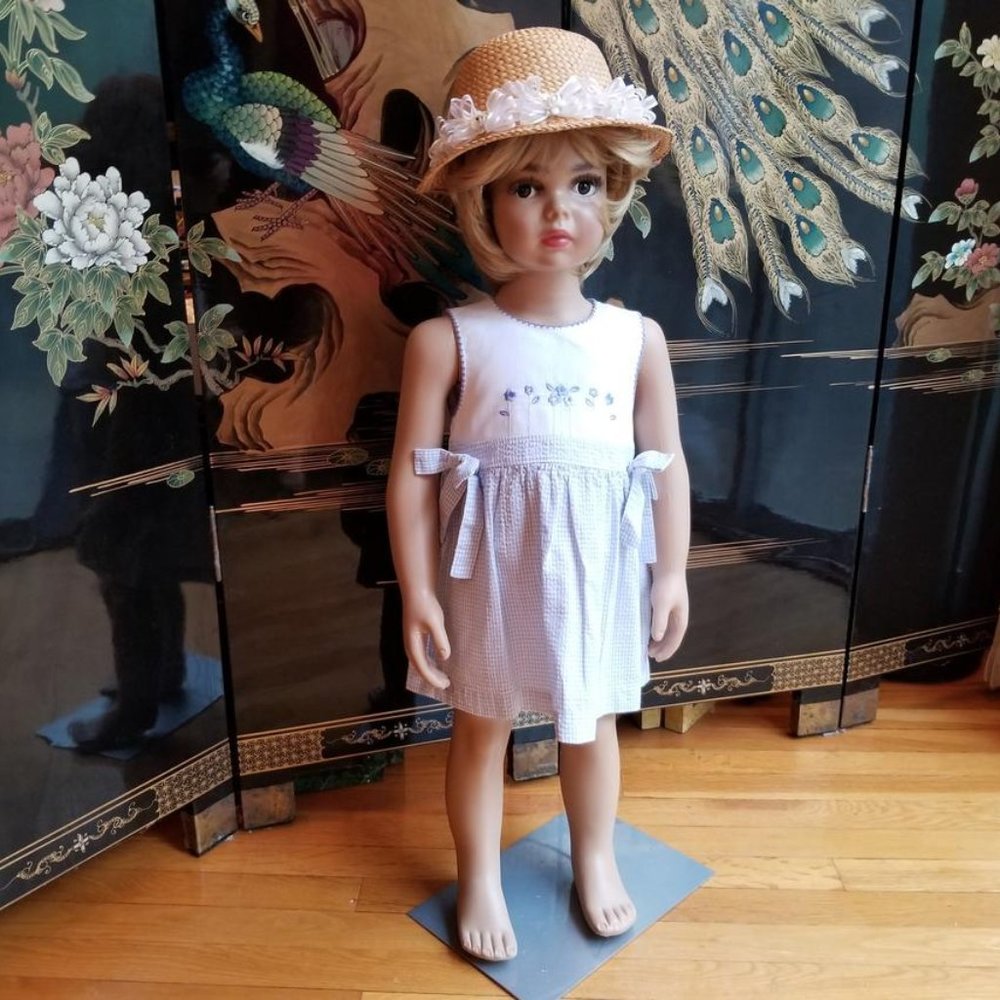 Mayfair Kids Size 18 Months Blue White Check Dress